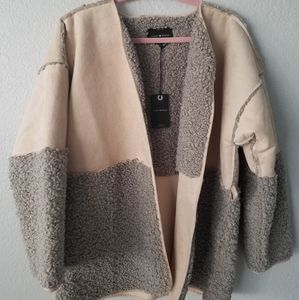 NWT Lucky Brand Suede Coat